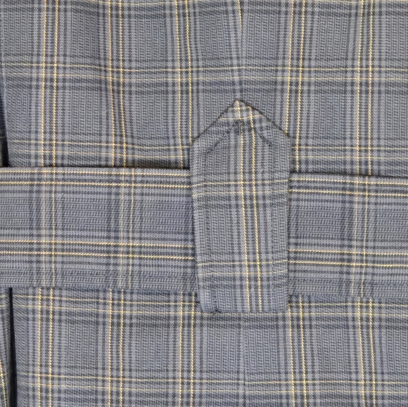 Tweed Cotton Lined Corpcore Preppy Spring Academia Trench Coat Jacket Size M - Picture 4 of 9